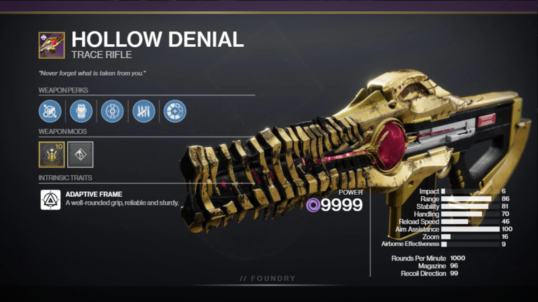 Hollow Denial PvP God Roll