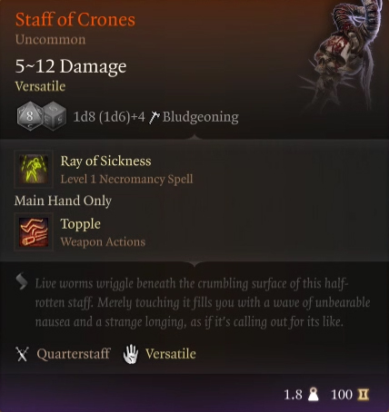 Baldur's Gate 3 Staff of Crones BG3