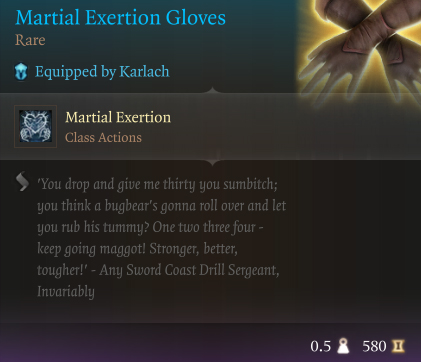 Baldur's Gate 3 Martial Exertion Gloves BG3