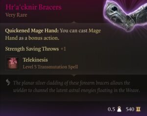 Hr'a'cknir Bracers - Baldur's Gate 3 - BG3